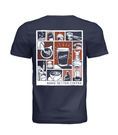Denim Coffee Illustrated T-Shirt
